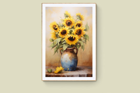 Vase of Sunflowers