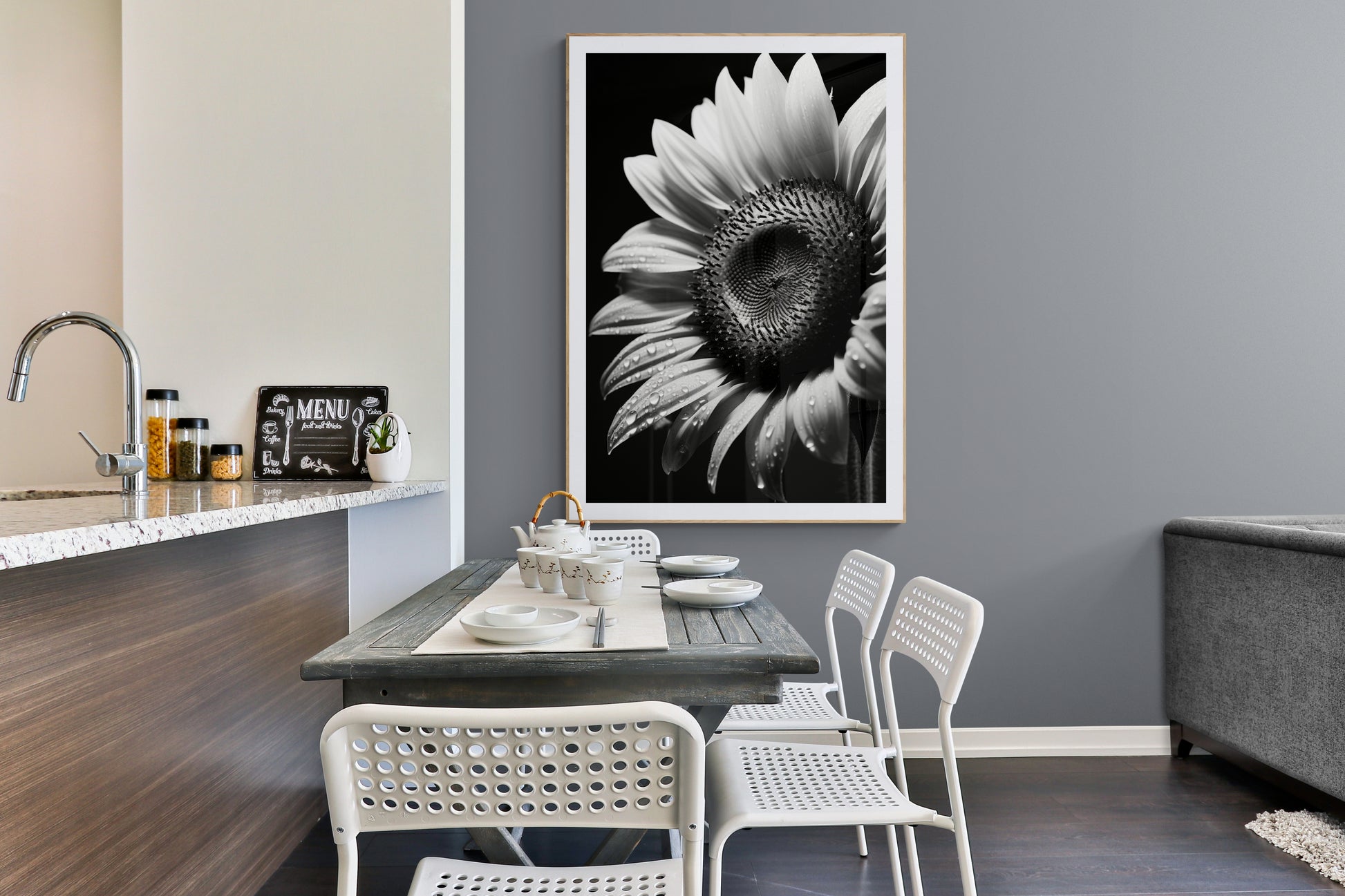 BnW Sunflower