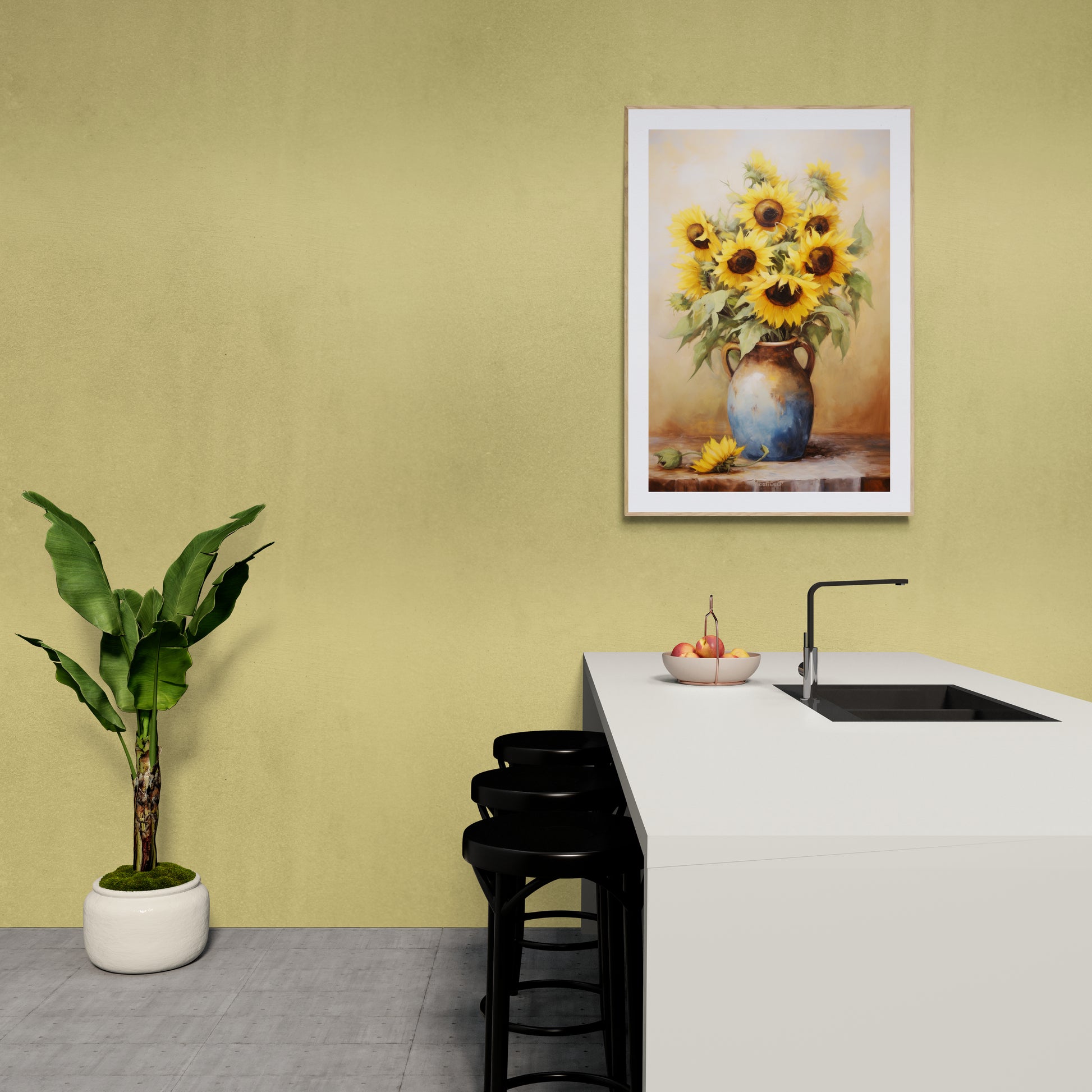 Vase of Sunflowers